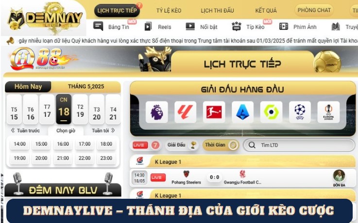 Trực tiếp bóng đá Demnaylive kênh soi kèo trúng lớn - Hình số 5 Demnaylive – thánh địa của giới kèo cược
